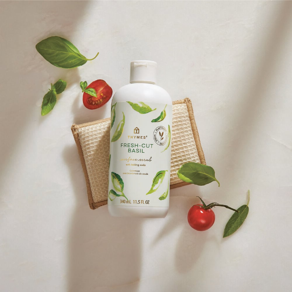Thymes Fresh-Cut Basil Surface Scrub for home cleaning image number 2